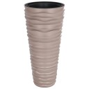 vidaXL Plantekasse med avtakbar potte mocca 18 / 45 L PP rillet