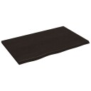 vidaXL Vegghylle m?rkegr? 80x50x2 cm behandlet heltre eik