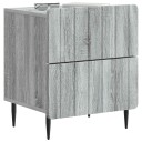  Nattbordskap med skuff 2 pcs Grå sonoma 43 x 34,5 x 49,5 cm