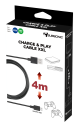 SuBsonic Charge & Play-kabel Xxl Usb/Micro-Usb - PS4 Xbox One 4m