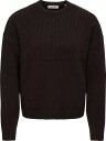 ONLY & SONS Onsarlok L/S Crew Knit   COFFEE BEAN   S