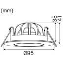 Hide-A-Lite Comfort G3 Downlight tilt BS 3000 K Belysning