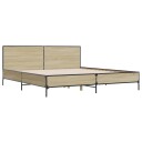  Sengeramme sonoma eik 180x200 cm konstruert tre og metall 8721102613098