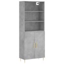 vidaXL Highboard betong grå 69,5x34x180 cm konstruert tre 8720845926083