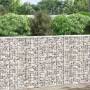 vidaXL Gabion høybed trapesform galvanisert stål 100x20x100 cm