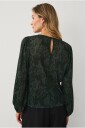 Ellos Collection Grønn Jerseybluse med Pufferme