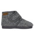 En Fant Dark Gray Melange Wool Booties borrelås 24