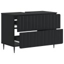 vidaXL Baderomsvaskeskap ZWOLLE Svart 82 x 41 x 58,5 cm Konstruert tre
