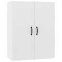 vidaXL Veggskap hvit 69,5x34x90 cm konstruert tre