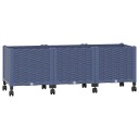 vidaXL Hagekrukke med hjul Blågrå 120 x 40 x 48 cm PP