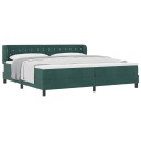  Box Spring Seng med Madrass Mørkegrønn 200x200 cm Velur