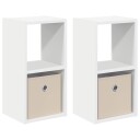  Nattbord 2 pcs Hvit 25,5 x 22 x 49,5 cm Konstruert tre