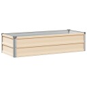 vidaXL Hevet Hagebed Elfenben 100 x 40 x 24 cm kaldvalset stål