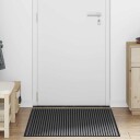  Dørmatte Stripe Svart og Grå 90x120 cm 8721158674944
