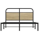  Sengeramme uten madrass sonoma eik 140x200 cm konstruert tre 8721158563538