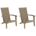 vidaXL Adirondack hagestoler 2 stk lysebrun polypropylen