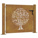 Hageport 105x80 cm cortenstål tredesign