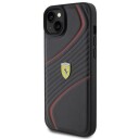 Ferrari Mobildeksel for iPhone 15 Plus Med Twist Metal Logo Svart