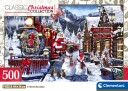 Clementoni Puslespill 500 Jul Train With Snowman