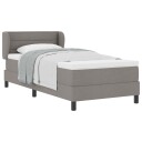  Bokspring Seng med Madrass Taupe 100x200 cm Stoff