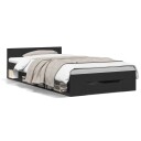  Sengeramme med skuff svart 75x190 cm konstruert tre 8721102624582