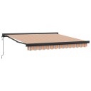  Automatisk innkapslingsmarkise flerfarget stripete 350x250 cm