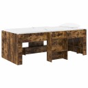 Barnas Høye Sengramme 2 pcs Røkt Eik 193 x 96,1 x 68,5 cm