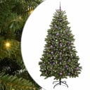  Kunstig juletre med LED  stripelys grønn 210 cm PVC og metall