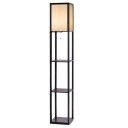 3 nivå gulvlampehylle Moderne gulvlampe Gulvlampe 26 x 26 x 160 cm Svart