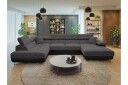 Gabina Sofa med Divan og Sjeselong 4 seter   Svart/Grå