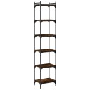  Bokhylle 6 etasjer røkt eik 40x30x188 cm konstruert tre 8721012194267