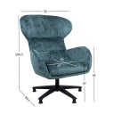 Lenestol HOME4YOU Karolina 106x40xh76 cm, eik - Grønn