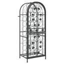 vidaXL Vinstativ for 41 flasker svart 45x36x120 cm smijern
