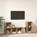  TV skap 3 pcs Brun 107 x 35 x 37 cm Konstruert tre
