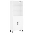 vidaXL Highboard hvit 69,5x34x180 cm konstruert tre 8720845926441