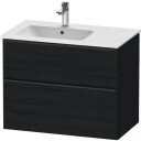 Duravit D-Neo Servantskap m/2 skuffer 810x462 mm Black Oak