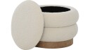 Selvaro puff med oppbevaring 50 cm rund   Beige