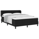 Box Spring Sengesett med Madrass Svart 140x200 cm Stoff