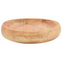 vidaXL Benkeservant brun oval 59x40x15 cm keramikk
