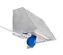 Ski Vegglampe 1390 m/Stikkontakt 5,2W LED Galvanisert Stål