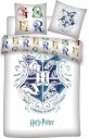 Licens Harry Potter sengetøy 140x200 cm Harry Potter Blå Hogwarts våpenskjold 2 i 1 design 100% bomull
