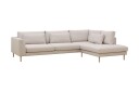 Florenz 4 seters Høyrevendt L formet Sjeselongsofa i Stoff   Beige
