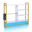 Flytende vegghylle med RGB LED 6 nivåer kroker og lomme