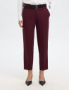 Selected Slfrita Ria Mw Cropped Pant Mel Noos   Burgundy   34