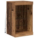  Sideboard med LED Lys Gammelt Tre 41x37x67 cm