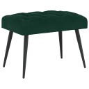 vidaXL Benk med knappheft Mørkegrønn 60 x 40 x 45 cm Fløyel