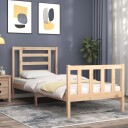 vidaXL Sengeramme med hodegavl 90x200 cm heltre