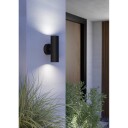 Utvendig vegglampe Tomelloso med 2 lamper   Sort