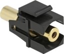 Delock modulær innsats 3,5 mm mini jack svart