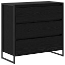  Serviesskap Svart Eik 79 x 36 x 75.5 cm Konstruert tre
